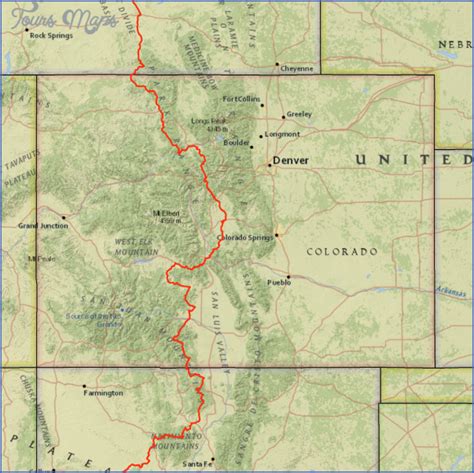 MAP Continental Divide In Colorado Map